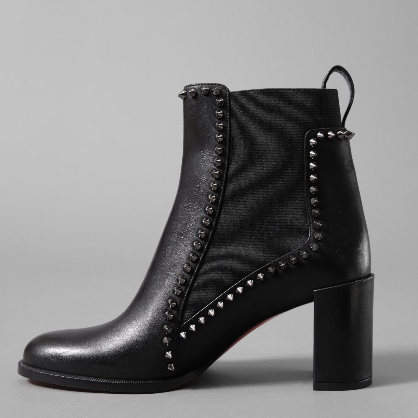 Christian Louboutin クリスチャンルブタン / Out Line Spike Lug アウトライン スパイク ブーツ / スタッズ サイドゴアブーツ / size 35.5 (22.5cm) BLACK レディース シューズ