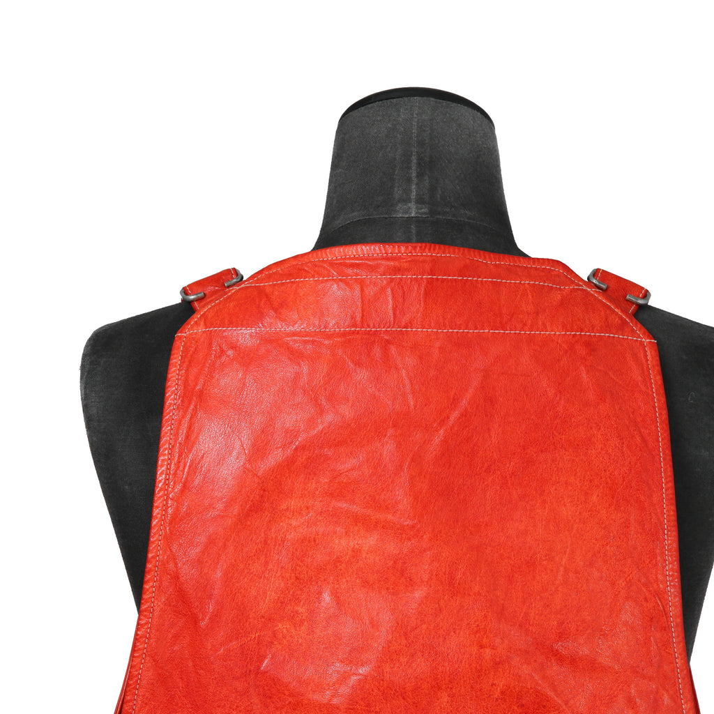 CAROL CHRISTIAN POELL キャロルクリスチャンポエル / 2017 美品 KANGAROO O.D / LEATHER VEST BAG / size 46 (RED)