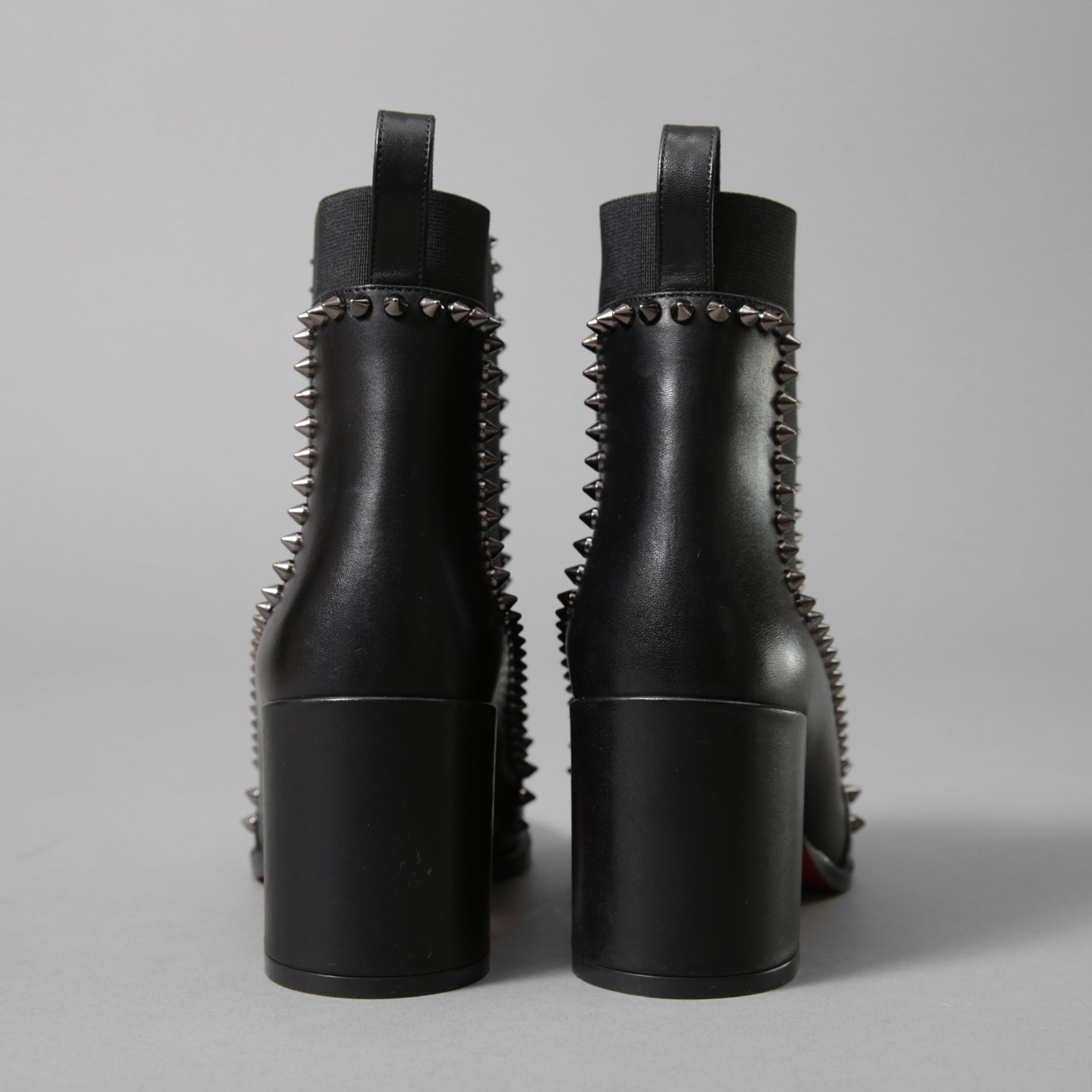 Christian Louboutin クリスチャンルブタン / Out Line Spike Lug アウトライン スパイク ブーツ / スタッズ サイドゴアブーツ / size 35.5 (22.5cm) BLACK レディース シューズ