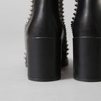Christian Louboutin クリスチャンルブタン / Out Line Spike Lug アウトライン スパイク ブーツ / スタッズ サイドゴアブーツ / size 35.5 (22.5cm) BLACK レディース シューズ