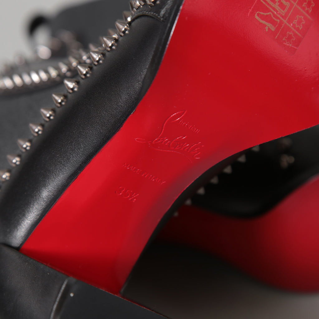 Christian Louboutin クリスチャンルブタン / Out Line Spike Lug アウトライン スパイク ブーツ / スタッズ サイドゴアブーツ / size 35.5 (22.5cm) BLACK レディース シューズ