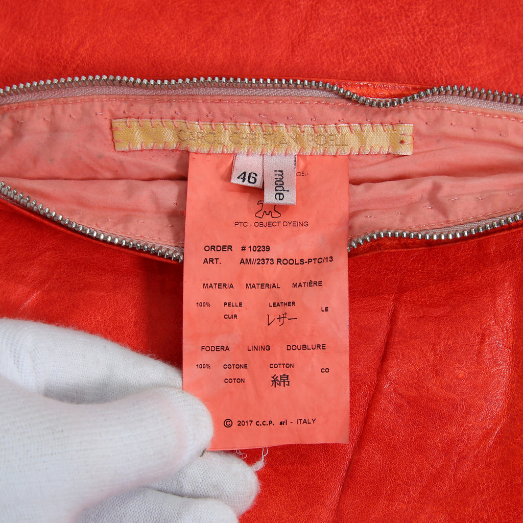 CAROL CHRISTIAN POELL キャロルクリスチャンポエル / 2017 美品 KANGAROO O.D / LEATHER VEST BAG / size 46 (RED)