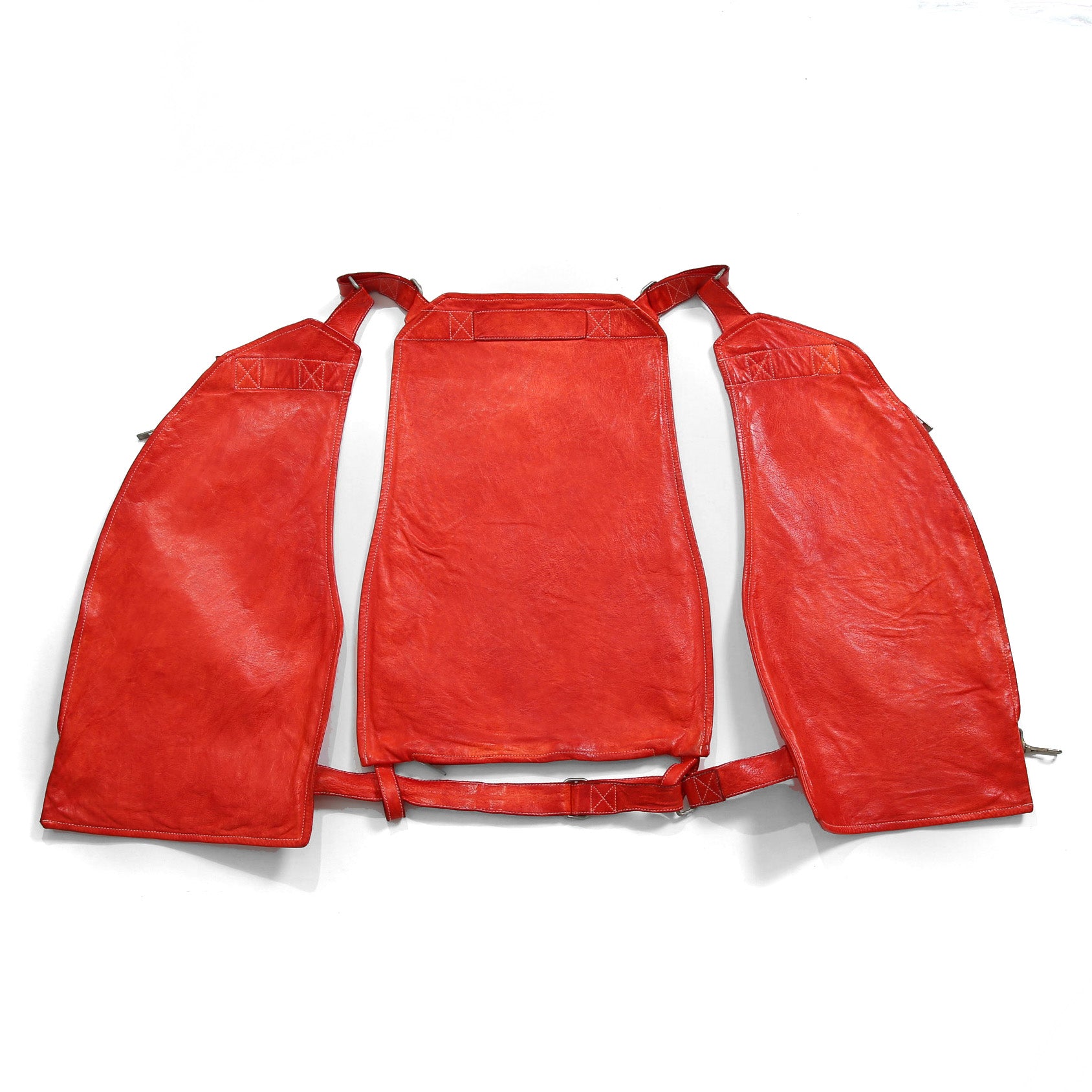 CAROL CHRISTIAN POELL キャロルクリスチャンポエル / 2017 美品 KANGAROO O.D / LEATHER VEST BAG / size 46 (RED)
