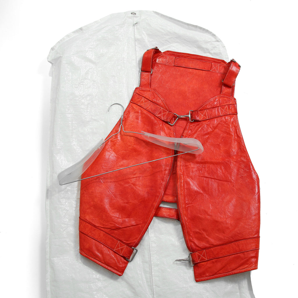 CAROL CHRISTIAN POELL キャロルクリスチャンポエル / 2017 美品 KANGAROO O.D / LEATHER VEST BAG / size 46 (RED)