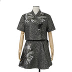 希少 LOUIS VUITTON x YAYOI KUSAMA ルイヴィトン 草間彌生 コラボ / 2023SS サイケデリックフラワー ミニラップ スカート  / size 38 (M) BLACK