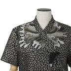 超希少 LOUIS VUITTON x YAYOI KUSAMA ルイヴィトン 草間彌生 コラボ / 2023SS サイケデリックフラワー ラップ トップス / 半袖 / size 38 (M) BLACK / RW231J VF5 FOB26