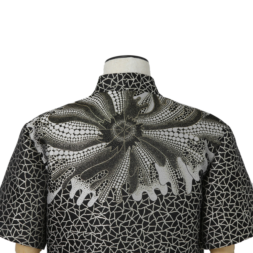 超希少 LOUIS VUITTON x YAYOI KUSAMA ルイヴィトン 草間彌生 コラボ / 2023SS サイケデリックフラワー ラップ トップス / 半袖 / size 38 (M) BLACK / RW231J VF5 FOB26