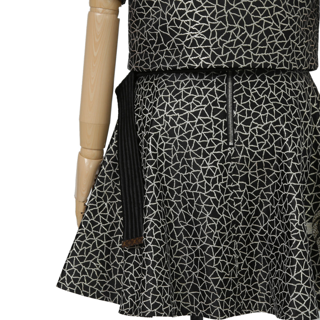 希少 LOUIS VUITTON x YAYOI KUSAMA ルイヴィトン 草間彌生 コラボ / 2023SS サイケデリックフラワー ミニラップ スカート  / size 38 (M) BLACK