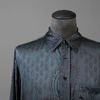 新品 Geoffrey B. Small ジェフリー B.スモール / 25SS classic tailored long sleeve shirt 長袖シャツ/ EV9S14SPECIAL / size XS (BLUE×GRAY)