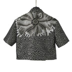 超希少 LOUIS VUITTON x YAYOI KUSAMA ルイヴィトン 草間彌生 コラボ / 2023SS サイケデリックフラワー ラップ トップス / 半袖 / size 38 (M) BLACK / RW231J VF5 FOB26