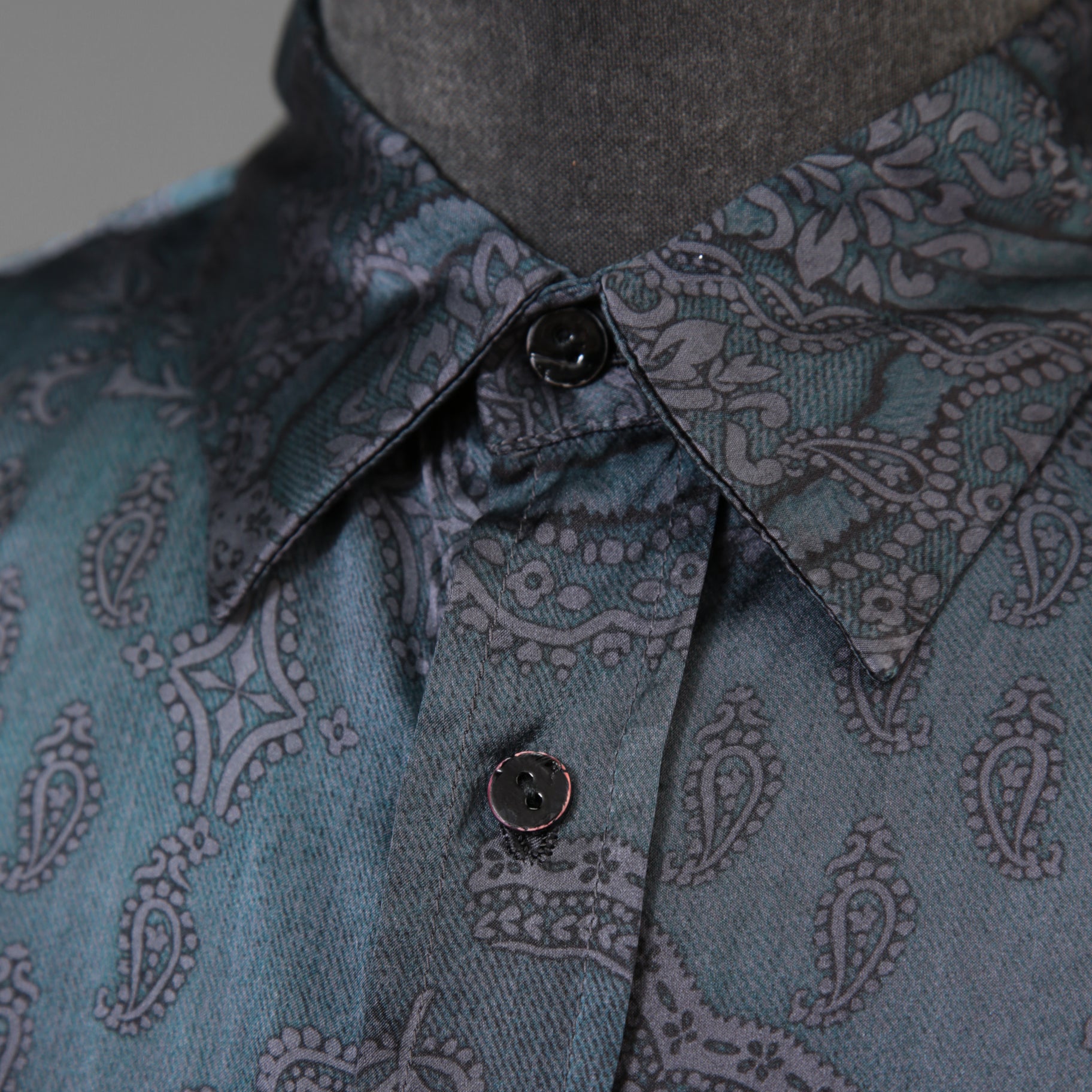 新品 Geoffrey B. Small ジェフリー B.スモール / 25SS classic tailored long sleeve shirt 長袖シャツ/ EV9S14SPECIAL / size XS (BLUE×GRAY)