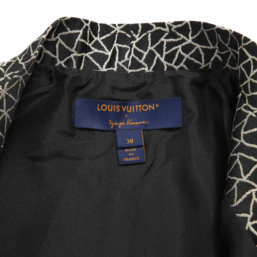 超希少 LOUIS VUITTON x YAYOI KUSAMA ルイヴィトン 草間彌生 コラボ / 2023SS サイケデリックフラワー ラップ トップス / 半袖 / size 38 (M) BLACK / RW231J VF5 FOB26