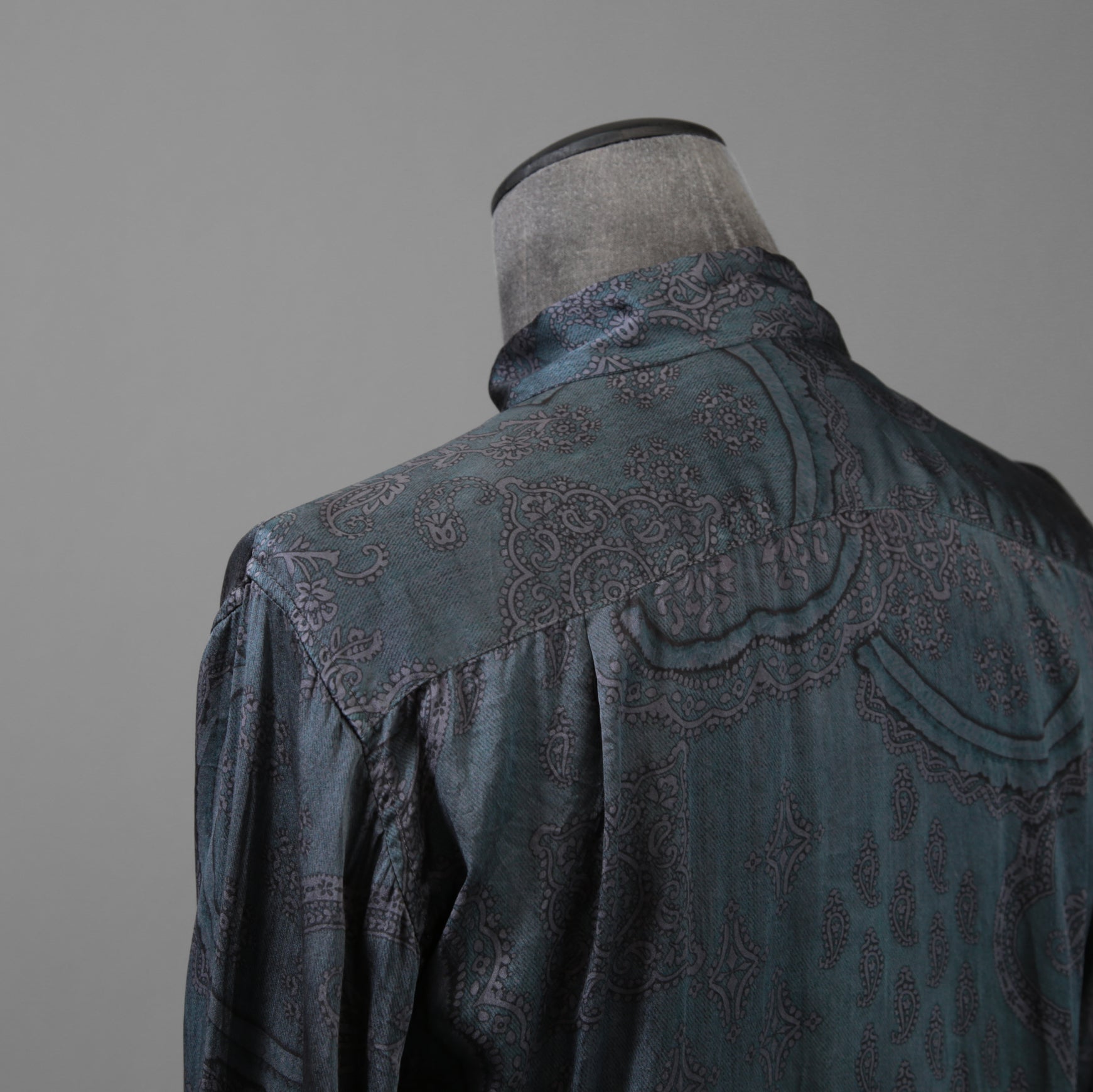 新品 Geoffrey B. Small ジェフリー B.スモール / 25SS classic tailored long sleeve shirt 長袖シャツ/ EV9S14SPECIAL / size XS (BLUE×GRAY)