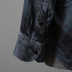 新品 Geoffrey B. Small ジェフリー B.スモール / 25SS classic tailored long sleeve shirt 長袖シャツ/ EV9S14SPECIAL / size XS (BLUE×GRAY)