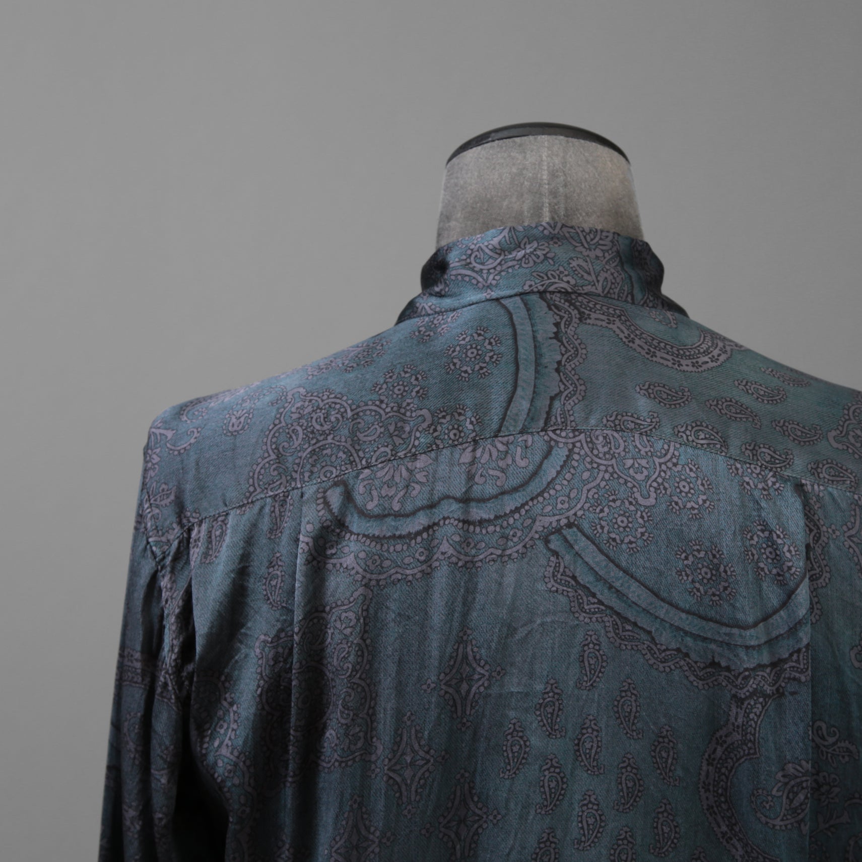 新品 Geoffrey B. Small ジェフリー B.スモール / 25SS classic tailored long sleeve shirt 長袖シャツ/ EV9S14SPECIAL / size XS (BLUE×GRAY)