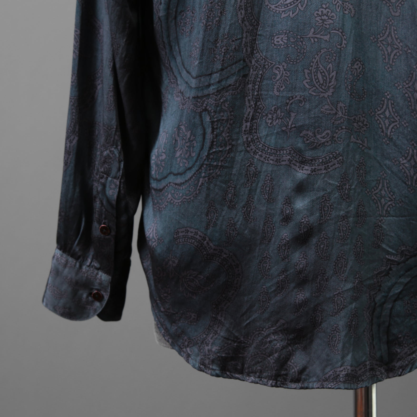 新品 Geoffrey B. Small ジェフリー B.スモール / 25SS classic tailored long sleeve shirt 長袖シャツ/ EV9S14SPECIAL / size XS (BLUE×GRAY)