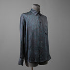 新品 Geoffrey B. Small ジェフリー B.スモール / 25SS classic tailored long sleeve shirt 長袖シャツ/ EV9S14SPECIAL / size XS (BLUE×GRAY)