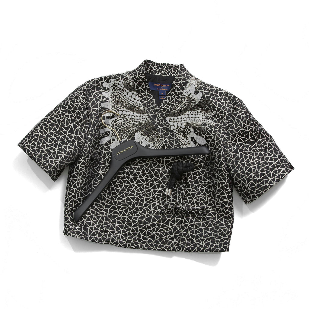 超希少 LOUIS VUITTON x YAYOI KUSAMA ルイヴィトン 草間彌生 コラボ / 2023SS サイケデリックフラワー ラップ トップス / 半袖 / size 38 (M) BLACK / RW231J VF5 FOB26