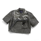 超希少 LOUIS VUITTON x YAYOI KUSAMA ルイヴィトン 草間彌生 コラボ / 2023SS サイケデリックフラワー ラップ トップス / 半袖 / size 38 (M) BLACK / RW231J VF5 FOB26