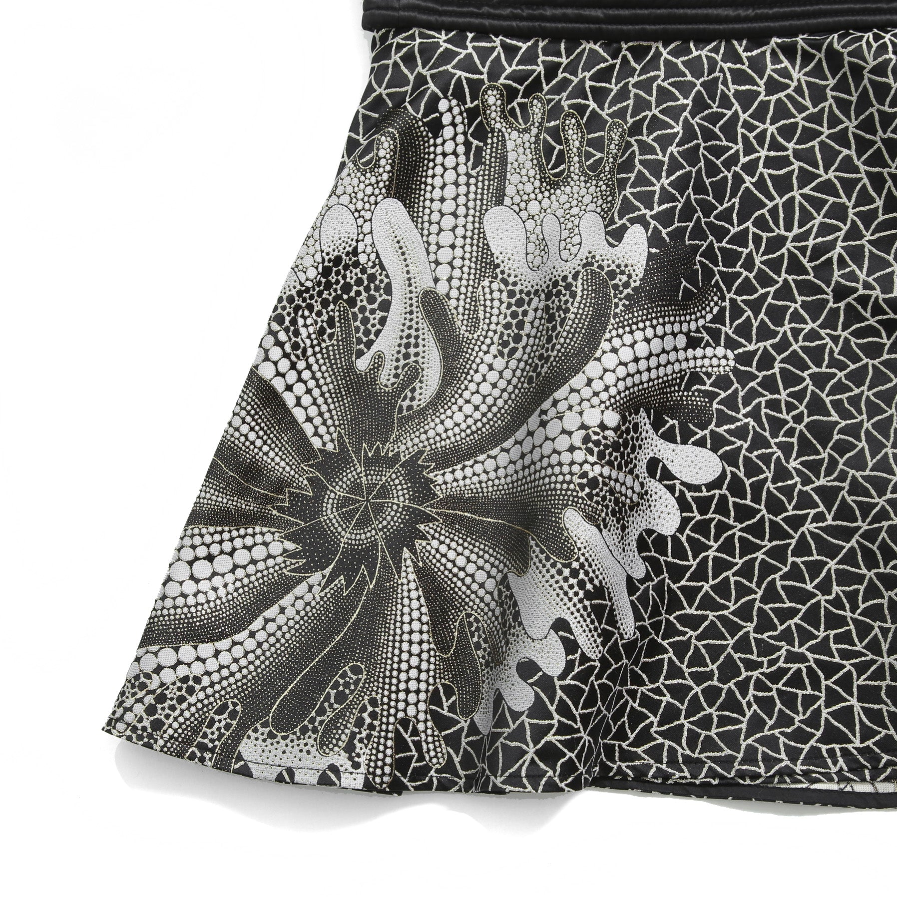 希少 LOUIS VUITTON x YAYOI KUSAMA ルイヴィトン 草間彌生 コラボ / 2023SS サイケデリックフラワー ミニラップ スカート  / size 38 (M) BLACK