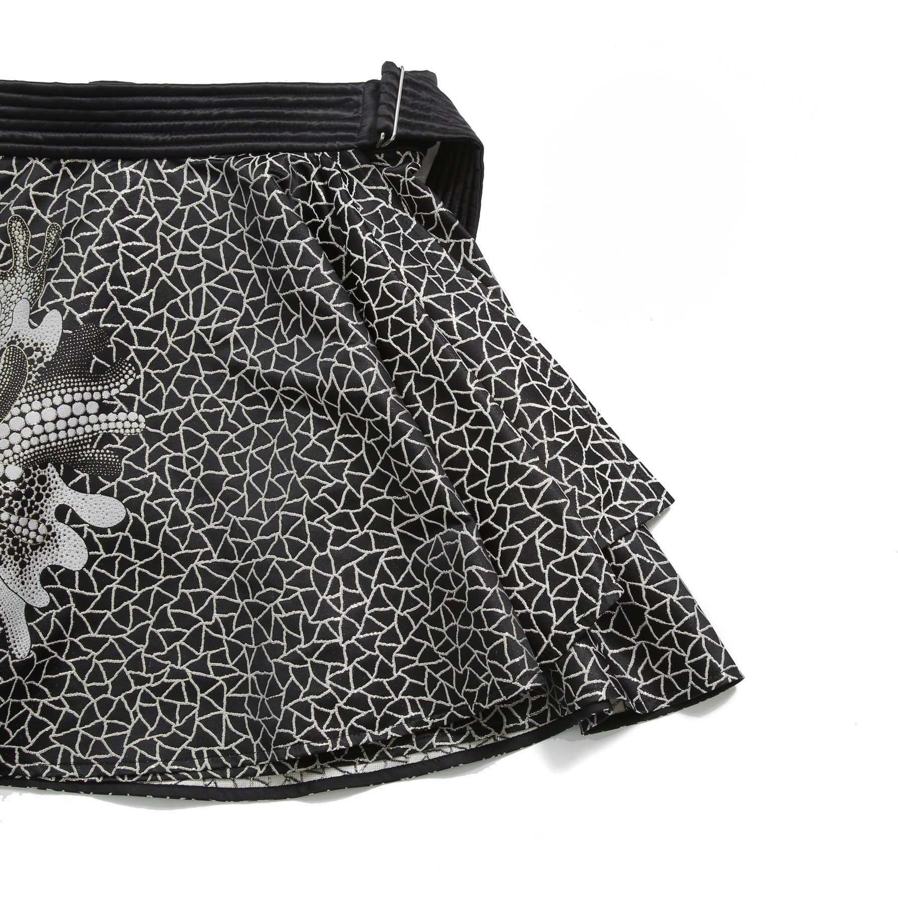 希少 LOUIS VUITTON x YAYOI KUSAMA ルイヴィトン 草間彌生 コラボ / 2023SS サイケデリックフラワー ミニラップ スカート  / size 38 (M) BLACK