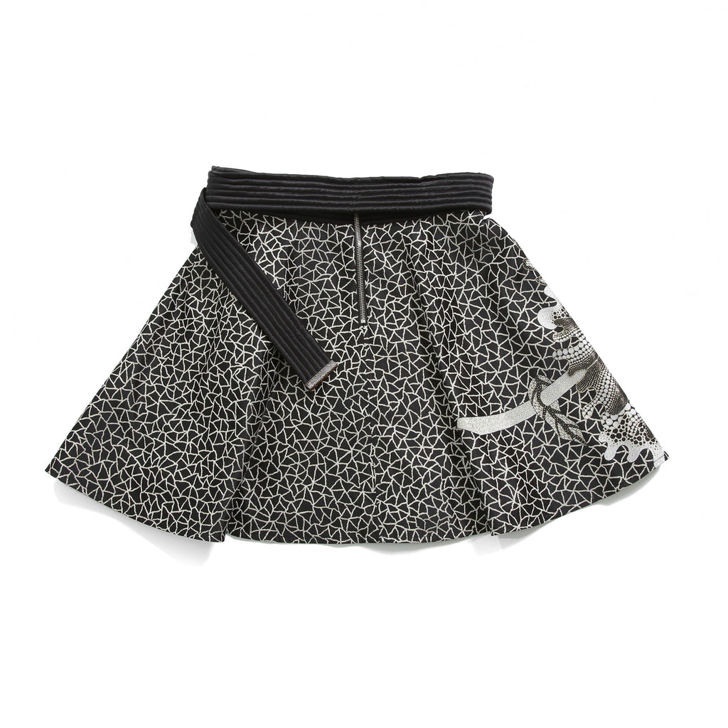 希少 LOUIS VUITTON x YAYOI KUSAMA ルイヴィトン 草間彌生 コラボ / 2023SS サイケデリックフラワー ミニラップ スカート  / size 38 (M) BLACK