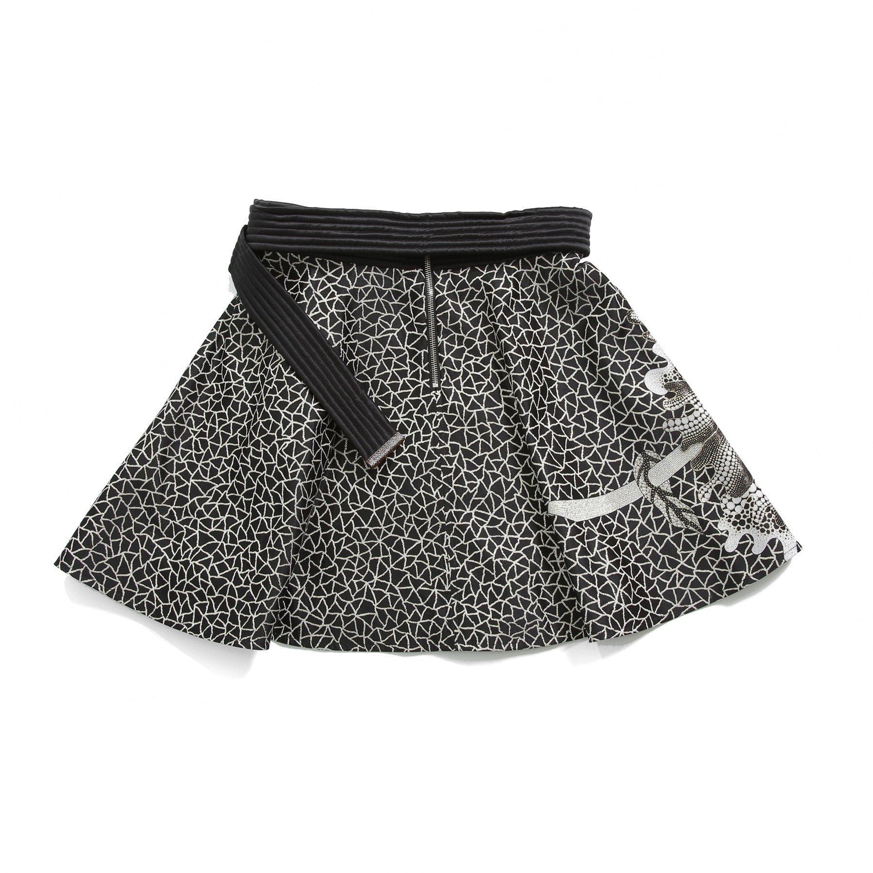 希少 LOUIS VUITTON x YAYOI KUSAMA ルイヴィトン 草間彌生 コラボ / 2023SS サイケデリックフラワー ミニラップ スカート  / size 38 (M) BLACK