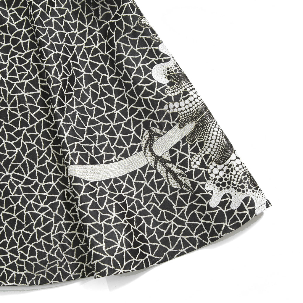 希少 LOUIS VUITTON x YAYOI KUSAMA ルイヴィトン 草間彌生 コラボ / 2023SS サイケデリックフラワー ミニラップ スカート  / size 38 (M) BLACK