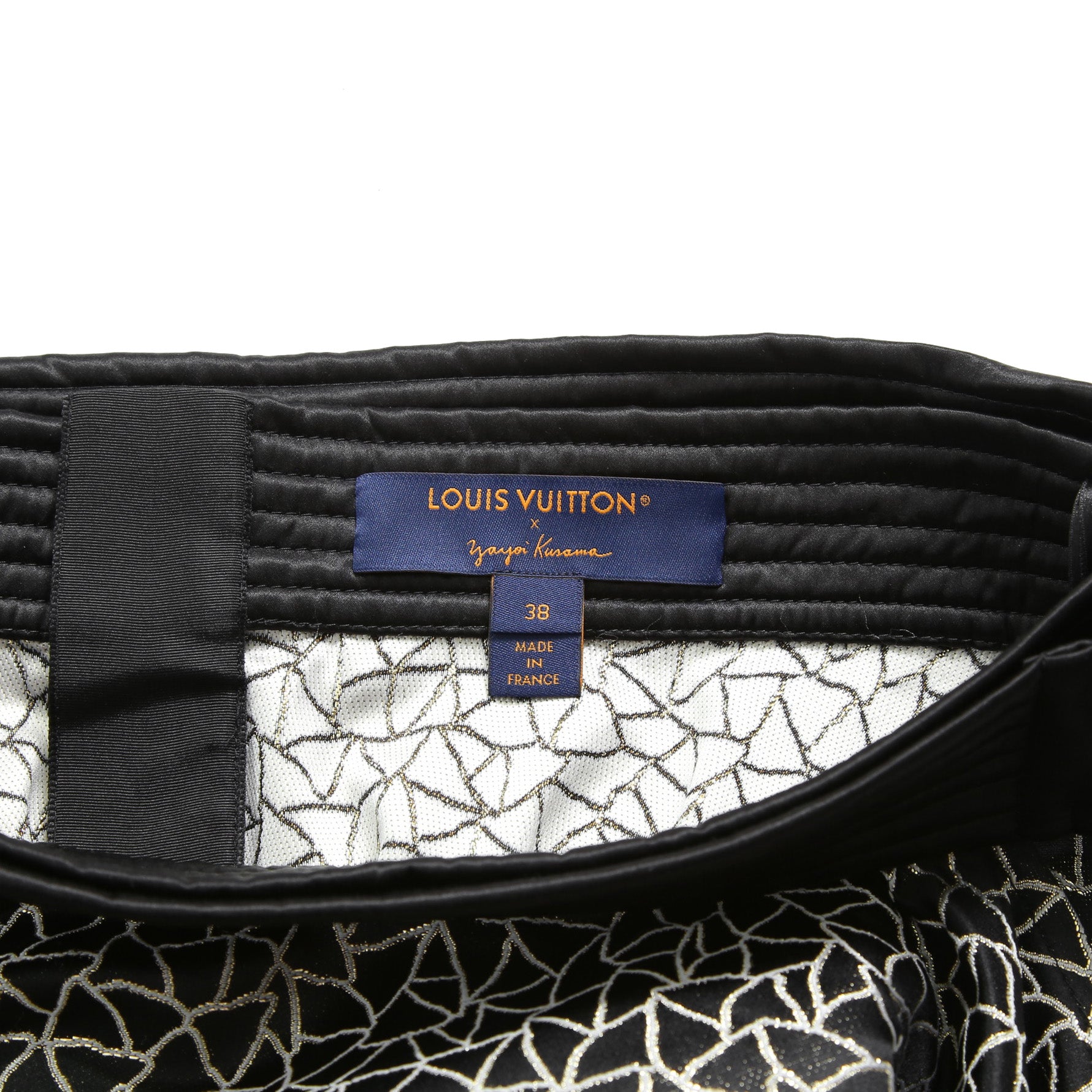 希少 LOUIS VUITTON x YAYOI KUSAMA ルイヴィトン 草間彌生 コラボ / 2023SS サイケデリックフラワー ミニラップ スカート  / size 38 (M) BLACK