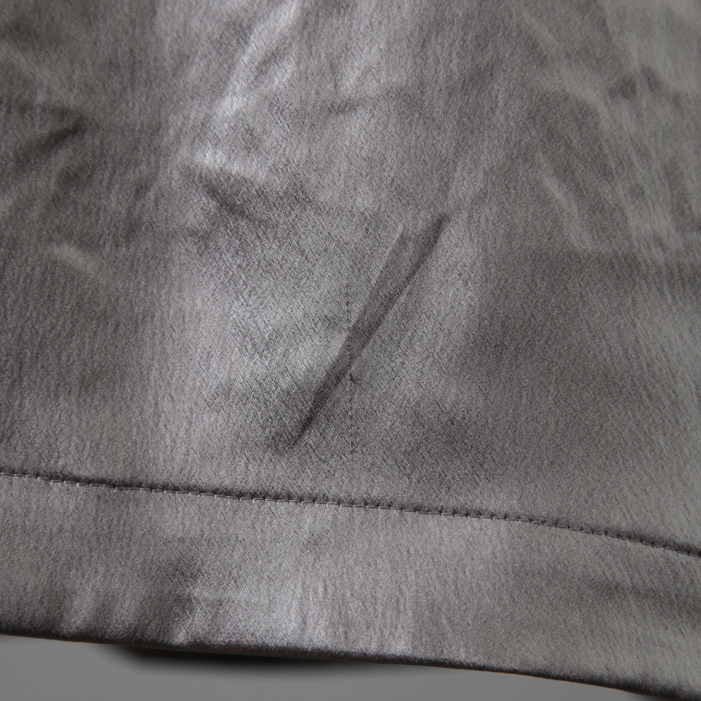 新品 A.F ARTEFACT エーエフアーティファクト / 25AW COLLARLESS SHIRT TOPS SOFT SATIN 長袖シャツ / AG-12071-1 / size 1 (DARK GREY)