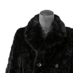 希少 美品 SAINT LAURENT PARIS サンローラン パリ / エディ期 2015-16AW ランウェイ Look 6着用 / ダブルブレスト  ミンク ファー コート / 398926 Y7IH1 / size 46 (BLACK)