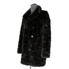 希少 美品 SAINT LAURENT PARIS サンローラン パリ / エディ期 2015-16AW ランウェイ Look 6着用 / ダブルブレスト  ミンク ファー コート / 398926 Y7IH1 / size 46 (BLACK)