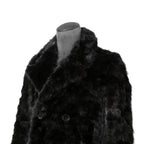 希少 美品 SAINT LAURENT PARIS サンローラン パリ / エディ期 2015-16AW ランウェイ Look 6着用 / ダブルブレスト  ミンク ファー コート / 398926 Y7IH1 / size 46 (BLACK)