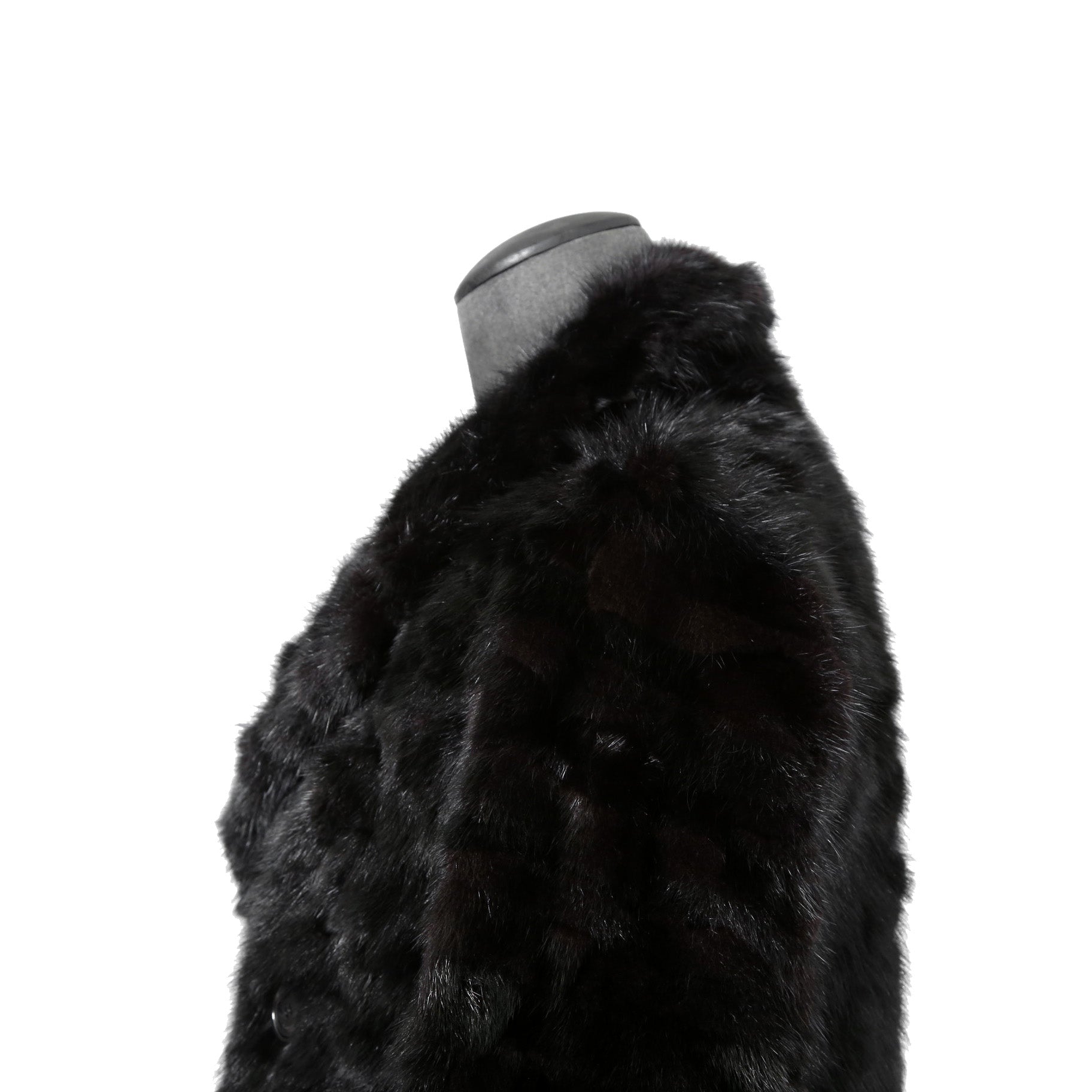 希少 美品 SAINT LAURENT PARIS サンローラン パリ / エディ期 2015-16AW ランウェイ Look 6着用 / ダブルブレスト  ミンク ファー コート / 398926 Y7IH1 / size 46 (BLACK)