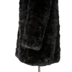 希少 美品 SAINT LAURENT PARIS サンローラン パリ / エディ期 2015-16AW ランウェイ Look 6着用 / ダブルブレスト  ミンク ファー コート / 398926 Y7IH1 / size 46 (BLACK)