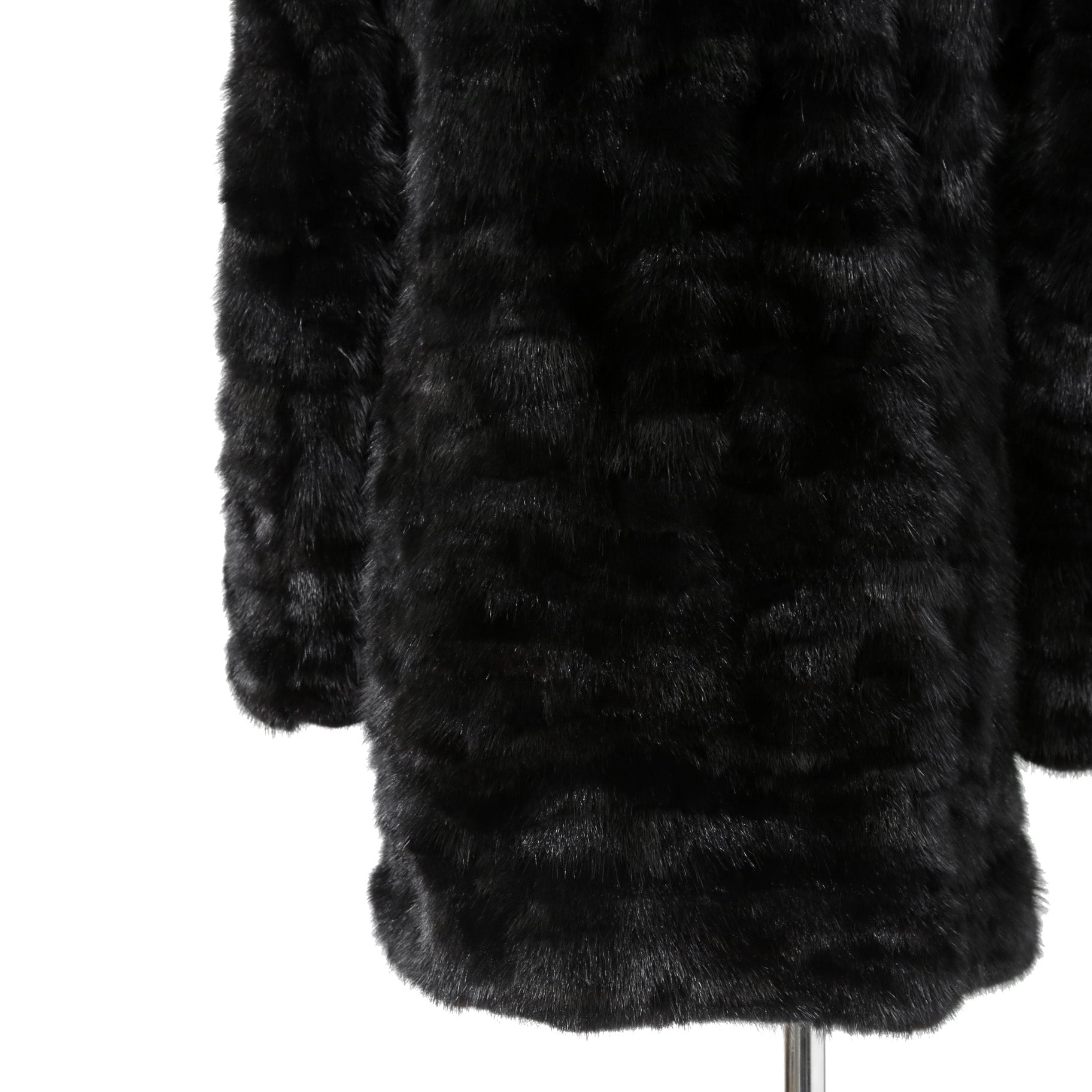 希少 美品 SAINT LAURENT PARIS サンローラン パリ / エディ期 2015-16AW ランウェイ Look 6着用 / ダブルブレスト  ミンク ファー コート / 398926 Y7IH1 / size 46 (BLACK)