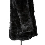 希少 美品 SAINT LAURENT PARIS サンローラン パリ / エディ期 2015-16AW ランウェイ Look 6着用 / ダブルブレスト  ミンク ファー コート / 398926 Y7IH1 / size 46 (BLACK)