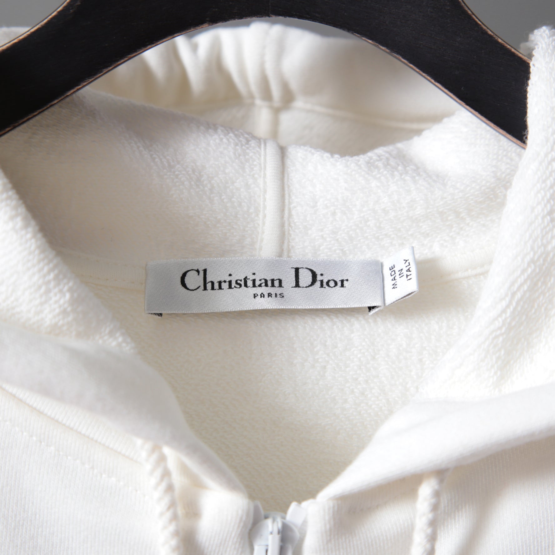 Christian Dior クリスチャンディオール / 23AW 美品 ピエトロ ルッフォ 刺繍 ジップアップ フーディ / パーカー / 343G01A4106 / size S (WHITE) レディース