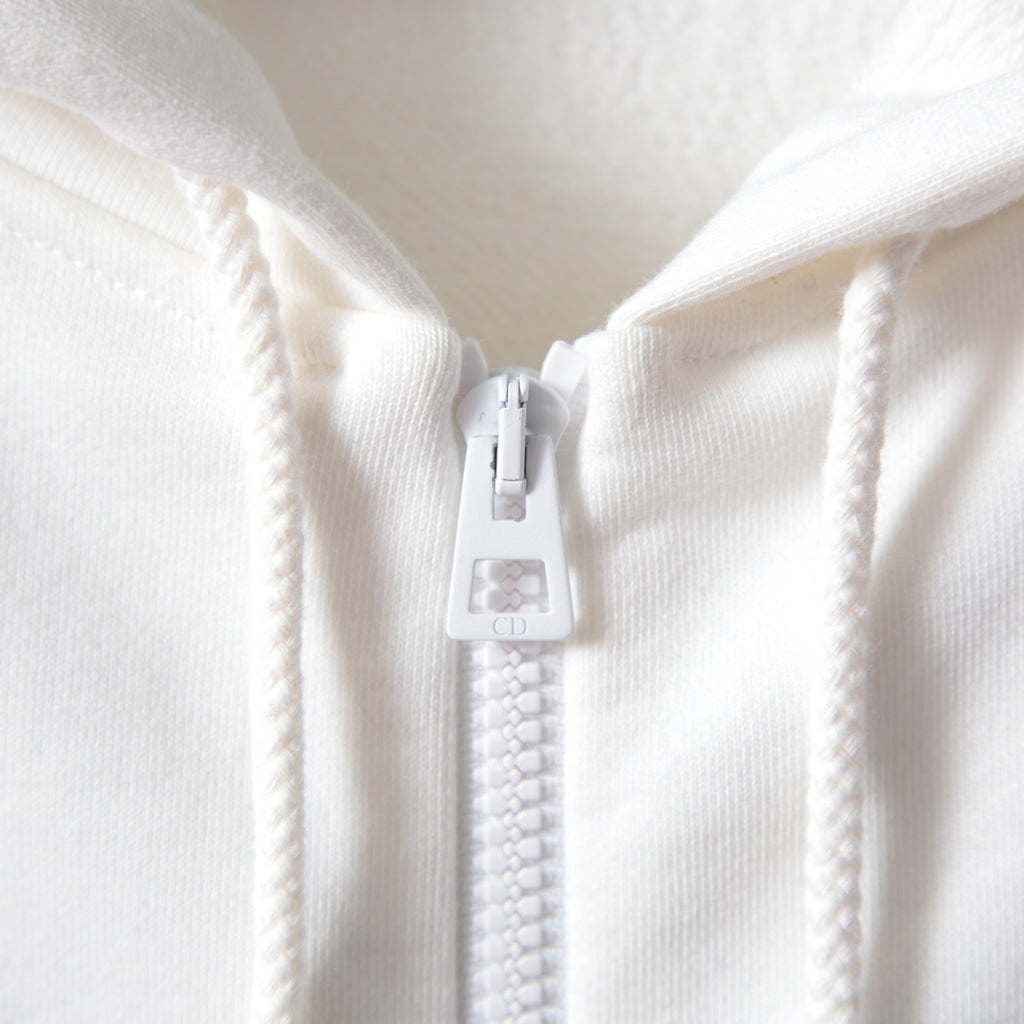 Christian Dior クリスチャンディオール / 23AW 美品 ピエトロ ルッフォ 刺繍 ジップアップ フーディ / パーカー / 343G01A4106 / size S (WHITE) レディース