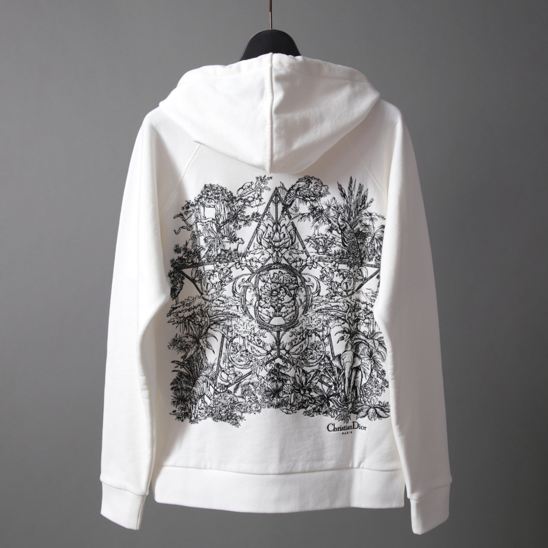 Christian Dior クリスチャンディオール / 23AW 美品 ピエトロ ルッフォ 刺繍 ジップアップ フーディ / パーカー / 343G01A4106 / size S (WHITE) レディース