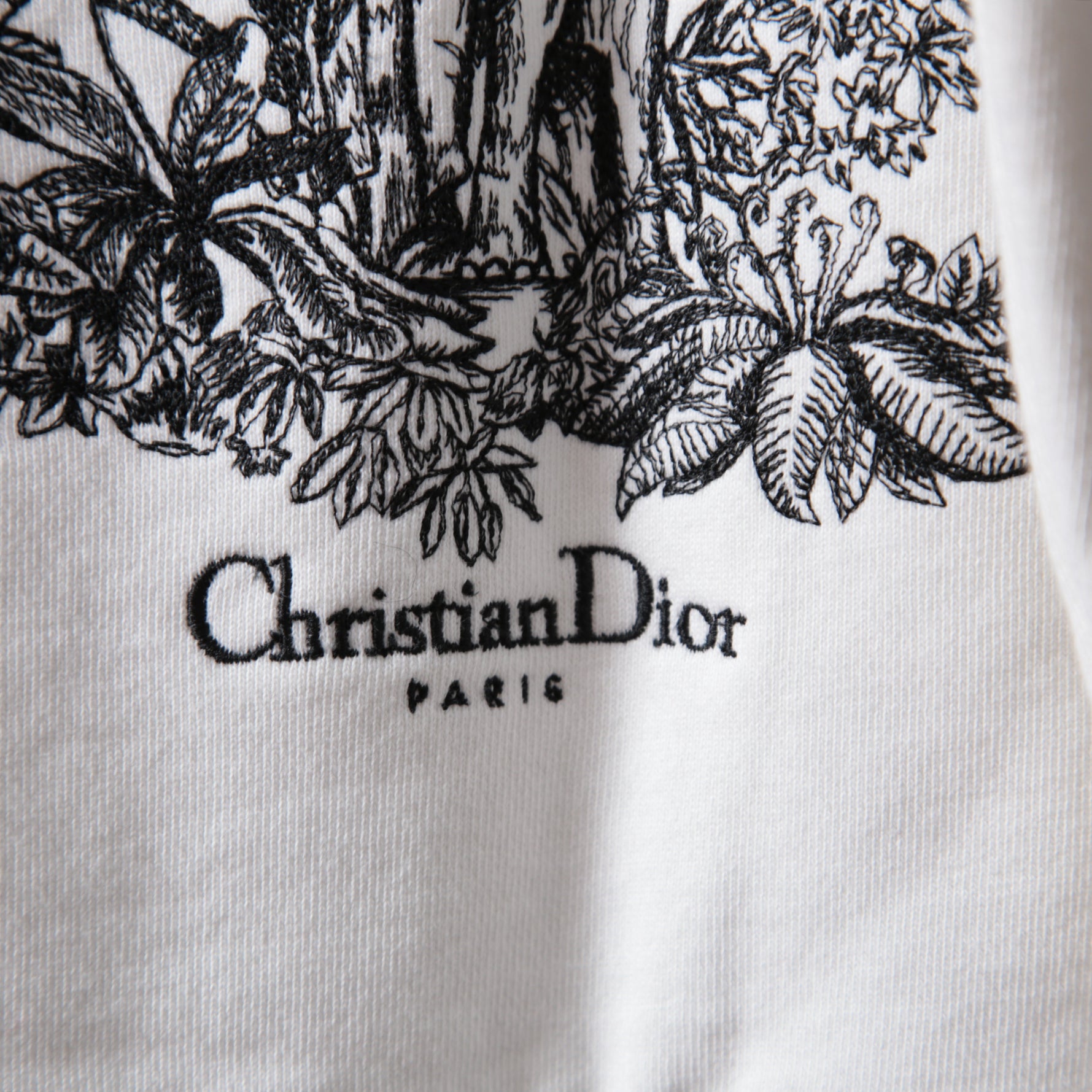 Christian Dior クリスチャンディオール / 23AW 美品 ピエトロ ルッフォ 刺繍 ジップアップ フーディ / パーカー / 343G01A4106 / size S (WHITE) レディース