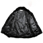 希少 美品 SAINT LAURENT PARIS サンローラン パリ / エディ期 2015-16AW ランウェイ Look 6着用 / ダブルブレスト  ミンク ファー コート / 398926 Y7IH1 / size 46 (BLACK)