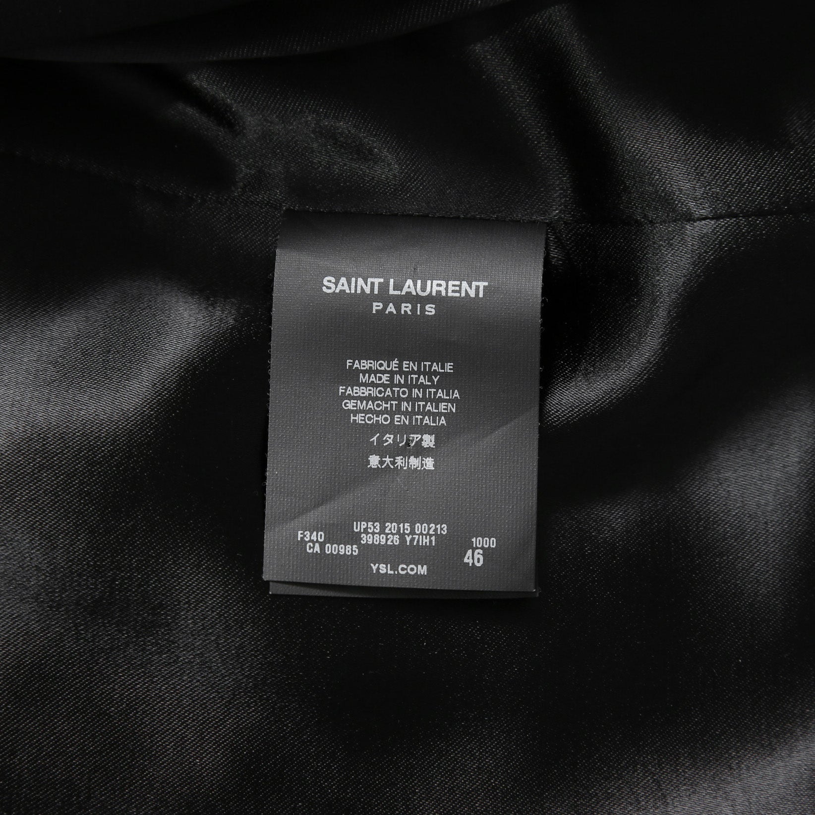 希少 美品 SAINT LAURENT PARIS サンローラン パリ / エディ期 2015-16AW ランウェイ Look 6着用 / ダブルブレスト  ミンク ファー コート / 398926 Y7IH1 / size 46 (BLACK)