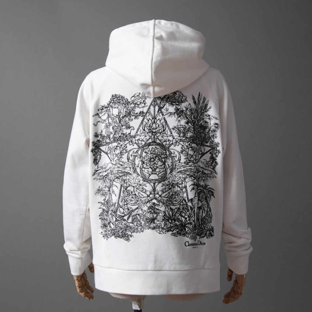 Christian Dior クリスチャンディオール / 23AW 美品 ピエトロ ルッフォ 刺繍 ジップアップ フーディ / パーカー / 343G01A4106 / size S (WHITE) レディース