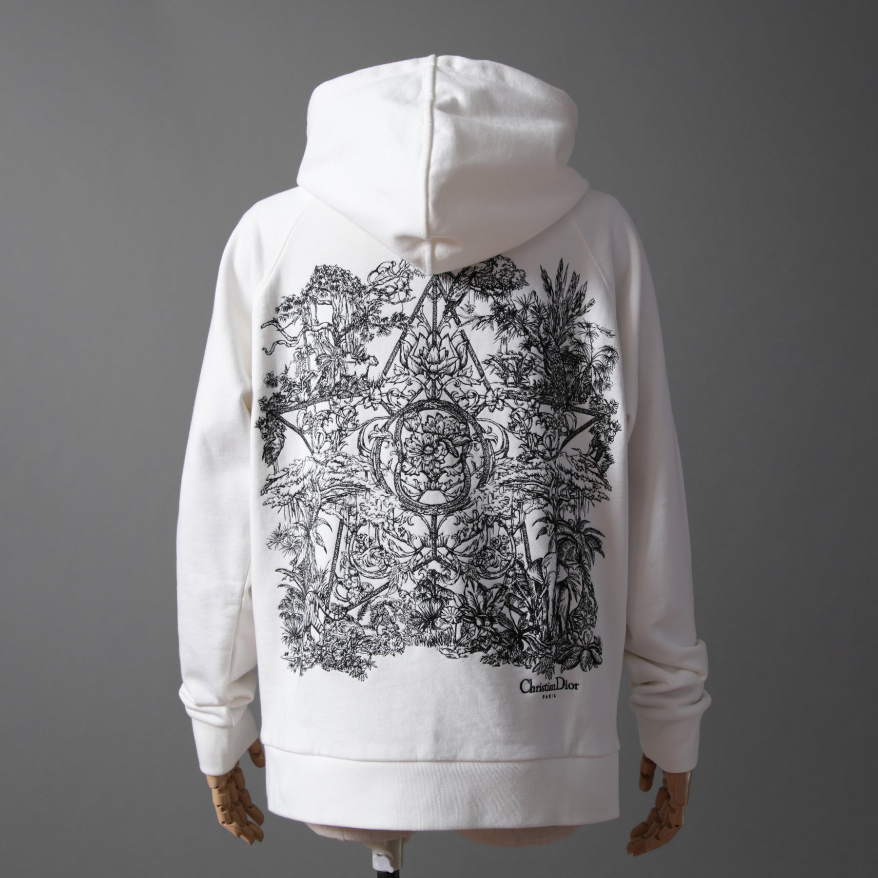 Christian Dior クリスチャンディオール / 23AW 美品 ピエトロ ルッフォ 刺繍 ジップアップ フーディ / パーカー / 343G01A4106 / size S (WHITE) レディース