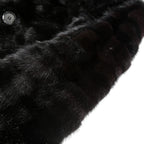 希少 美品 SAINT LAURENT PARIS サンローラン パリ / エディ期 2015-16AW ランウェイ Look 6着用 / ダブルブレスト  ミンク ファー コート / 398926 Y7IH1 / size 46 (BLACK)