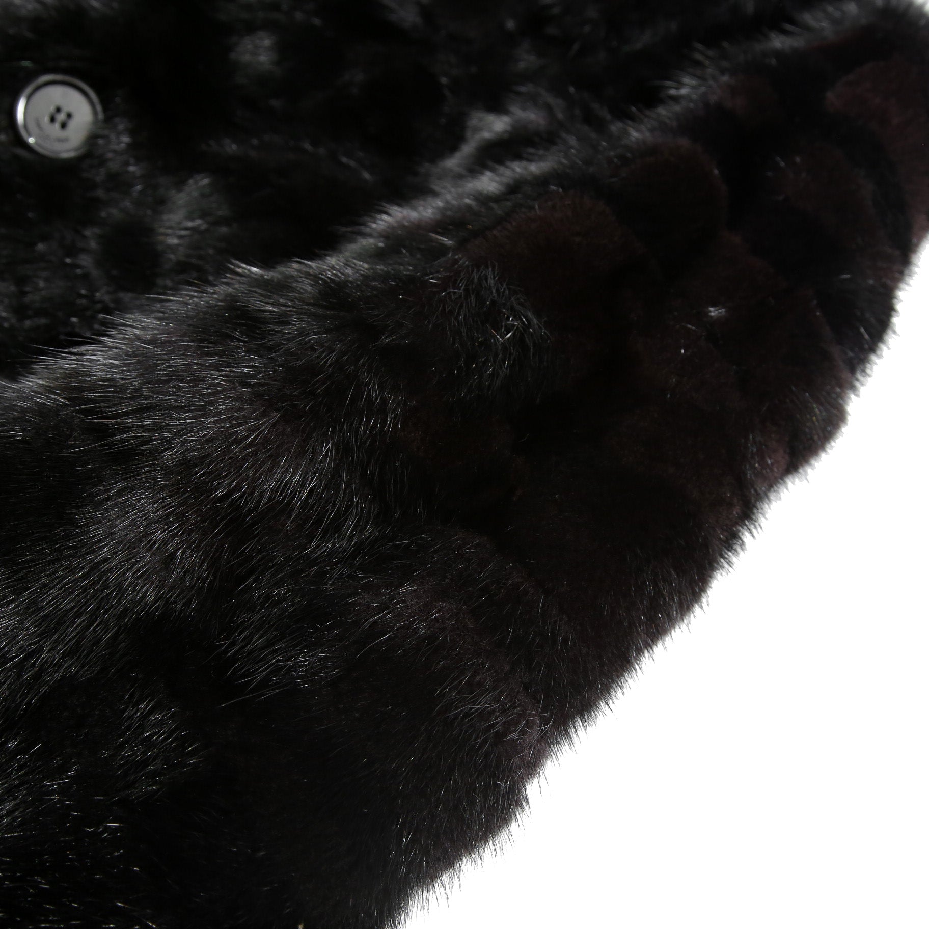 希少 美品 SAINT LAURENT PARIS サンローラン パリ / エディ期 2015-16AW ランウェイ Look 6着用 / ダブルブレスト  ミンク ファー コート / 398926 Y7IH1 / size 46 (BLACK)