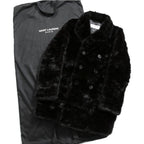 希少 美品 SAINT LAURENT PARIS サンローラン パリ / エディ期 2015-16AW ランウェイ Look 6着用 / ダブルブレスト  ミンク ファー コート / 398926 Y7IH1 / size 46 (BLACK)