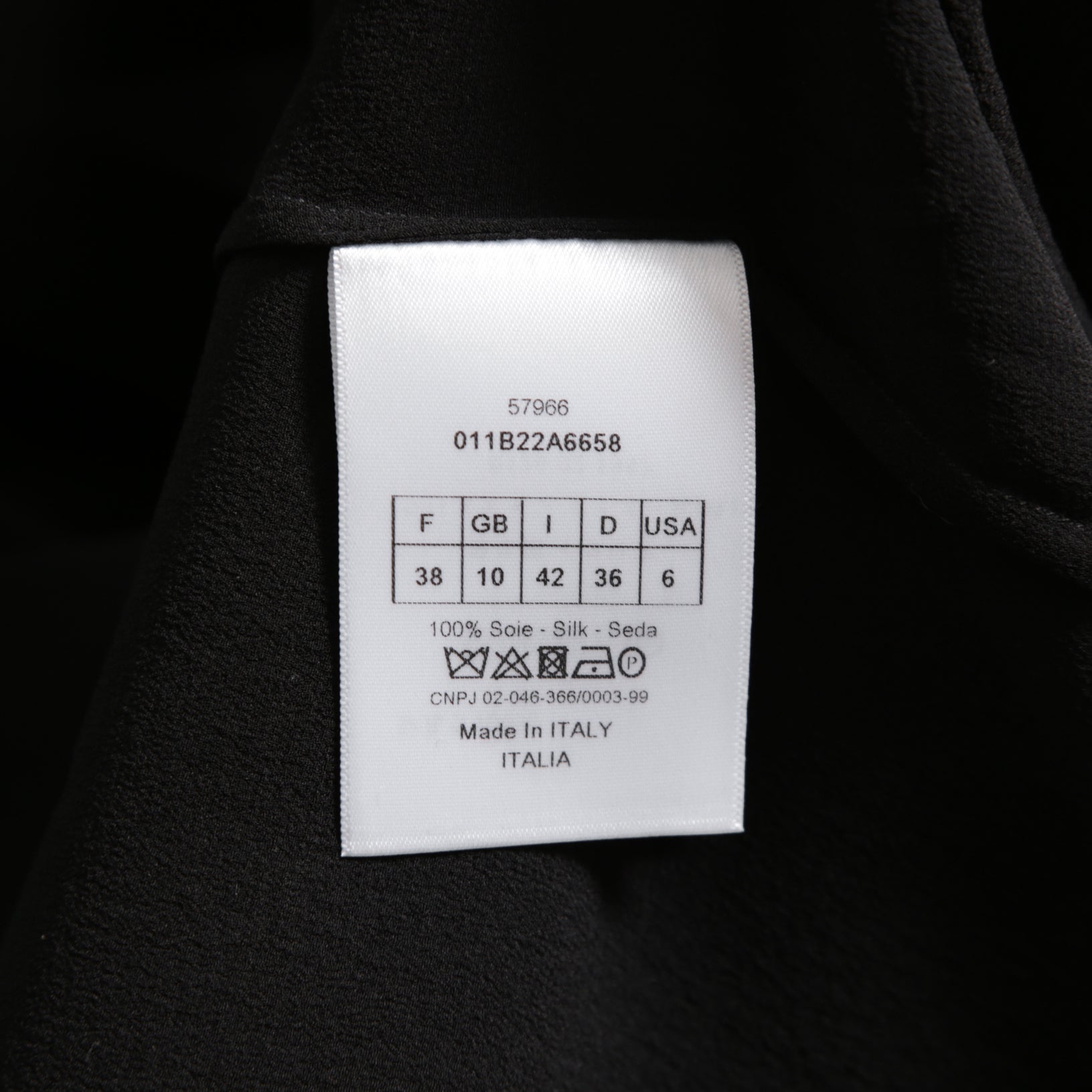 Christian Dior クリスチャンディオール / 20SS 美品 シルク bee刺繍 リボン ブラウス / 長袖シャツ / 011B22A6658 / size 42 (BLACK) レディース