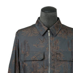 Dior HOMME ディオールオム / 美品 2022AW DIOR × TRAVIS SCOTT CACTUS JACK 総柄ジップアップ ジャケット / オブリーク 裏地 / 213C522C5531 / size 48(M) 国内正規品